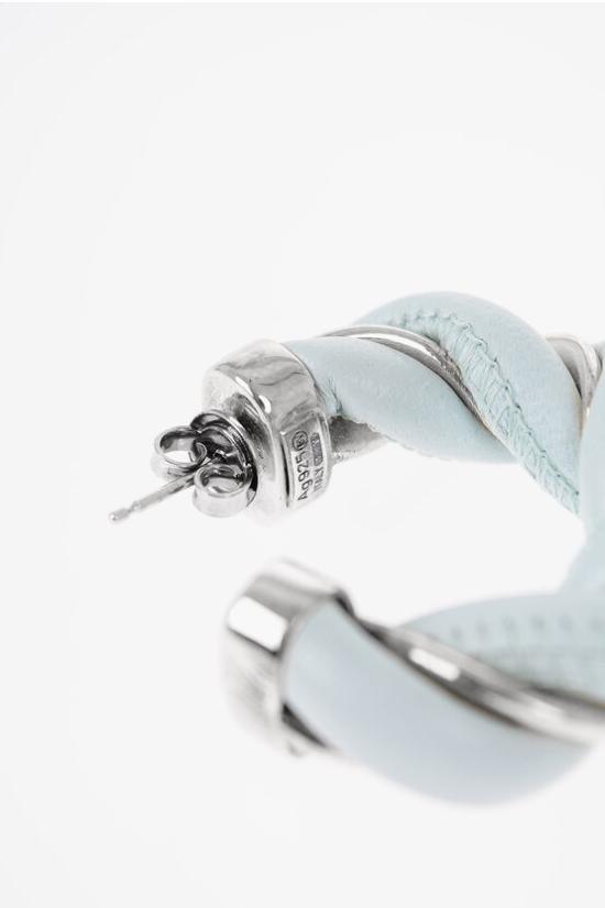  보테가베네타 실버 후프 이어링 628948V507C 3901 Light blue - BOTTEGA VENETA