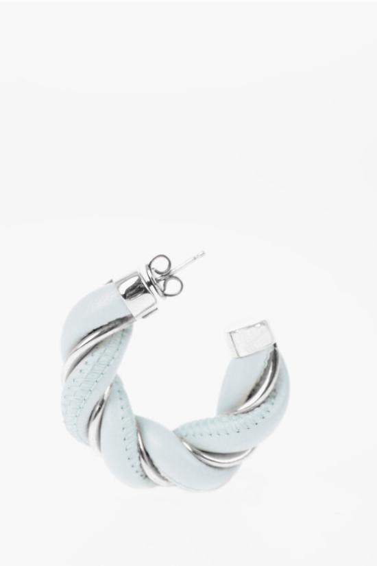  보테가베네타 실버 후프 이어링 628948V507C 3901 Light blue - BOTTEGA VENETA