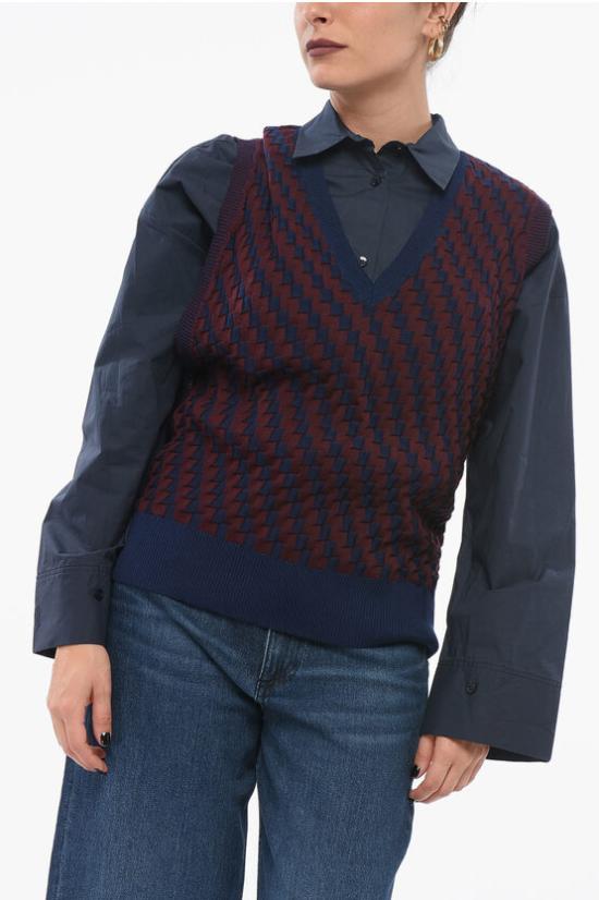  로에베 수트 자켓 S540Y14KF2CO 7554 Burgundy