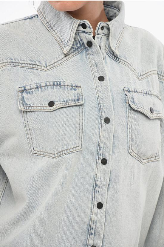  더 마네이 데님 셔츠 ERSKINE BLUE Blue - THE MANNEI