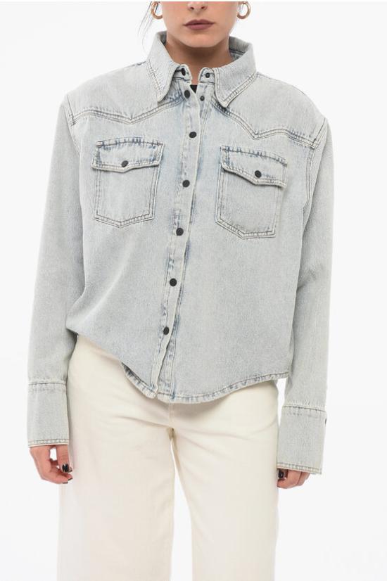  더 마네이 데님 셔츠 ERSKINE BLUE Blue