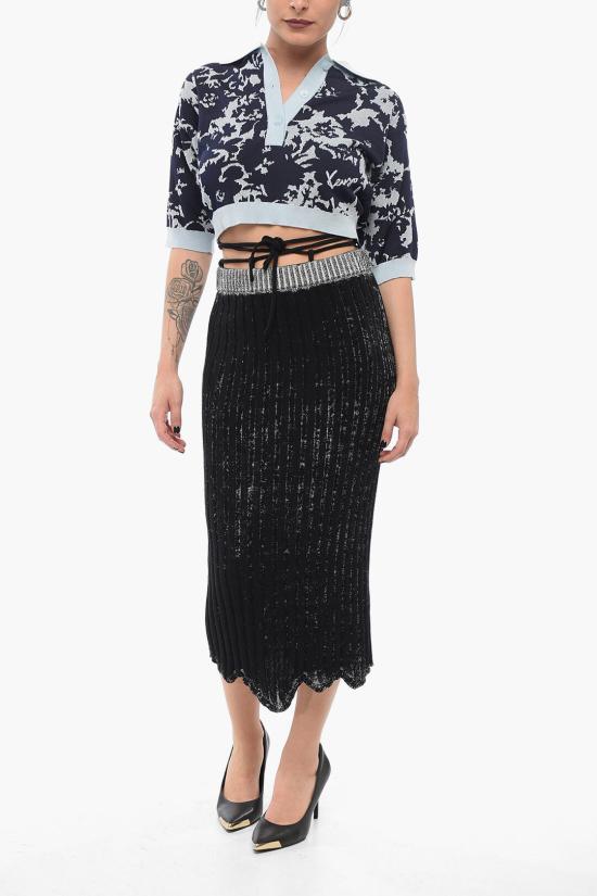  아크네 스튜디오 롱 스커트 AF0448CO J83 Black White - ACNE STUDIOS