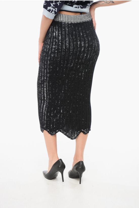  아크네 스튜디오 롱 스커트 AF0448CO J83 Black White - ACNE STUDIOS