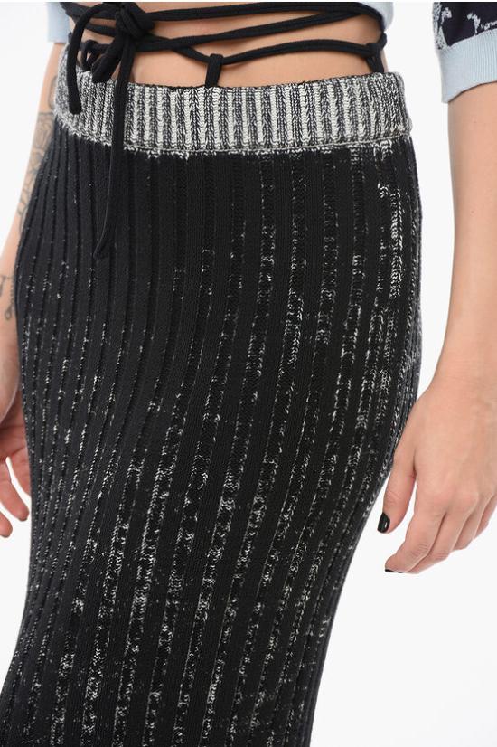  아크네 스튜디오 롱 스커트 AF0448CO J83 Black White - ACNE STUDIOS