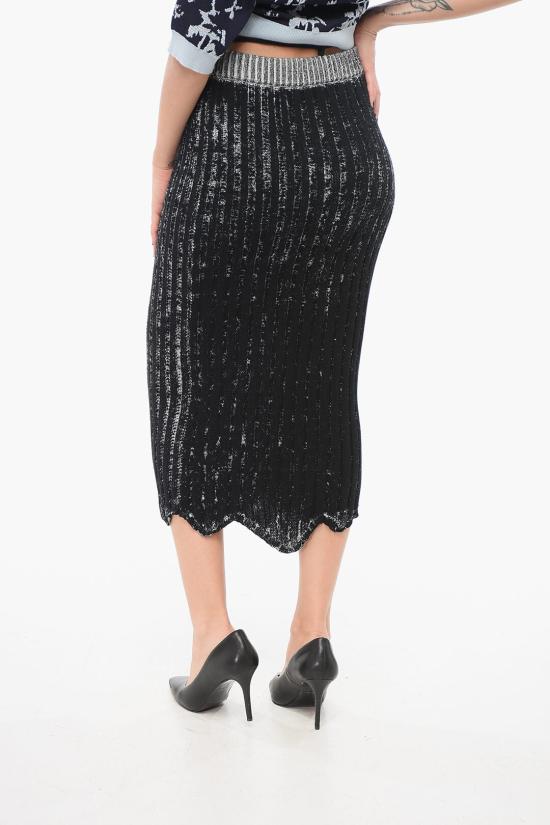  아크네 스튜디오 롱 스커트 AF0448CO J83 Black White - ACNE STUDIOS