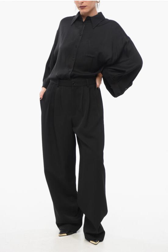  더로우 스트레이트 팬츠 7519W2586BLK Black