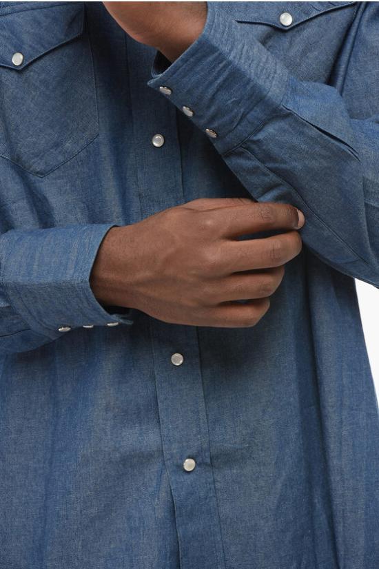  살바토레피콜로 긴팔 셔츠 OR191CO 0 Blue - SALVATORE PICCOLO