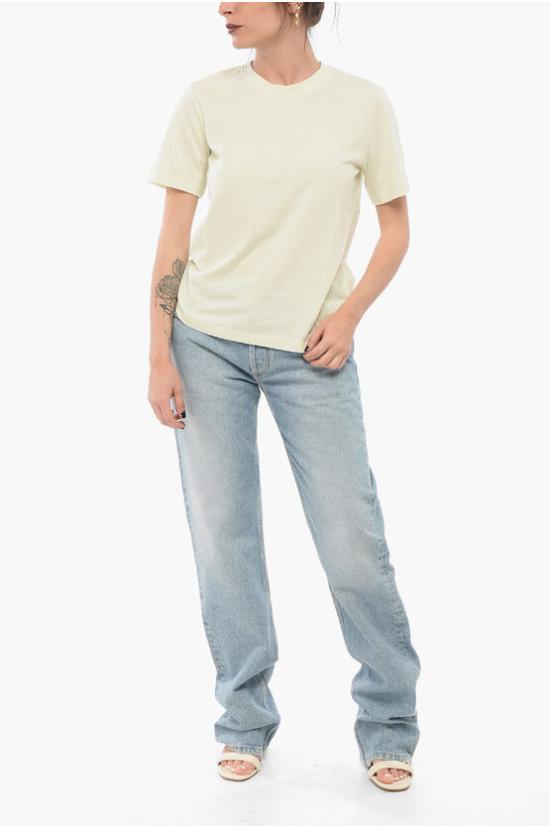  이브살로몬 반팔 티셔츠 24EFH50158B10W 0 A3019 Yellow - YVES SALOMON