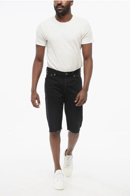  생로랑 데님 숏팬츠 731551 Y954S 1049 Black - SAINT LAURENT