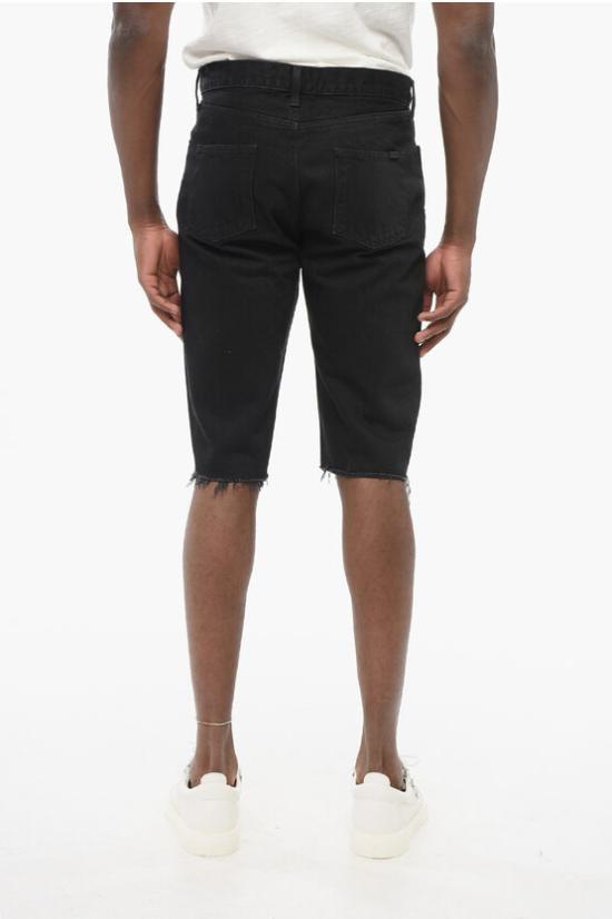  생로랑 데님 숏팬츠 731551 Y954S 1049 Black - SAINT LAURENT