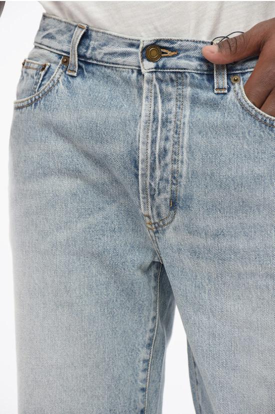  생로랑 데님 숏팬츠 731551 Y21KB 4214 Light blue - SAINT LAURENT