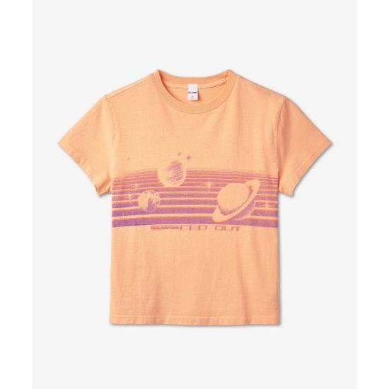  리던 Classic Spaced Out 클래식 스페이스드 아웃 프린트 반소매 티셔츠 13702WCGT251APRICOT DOM
