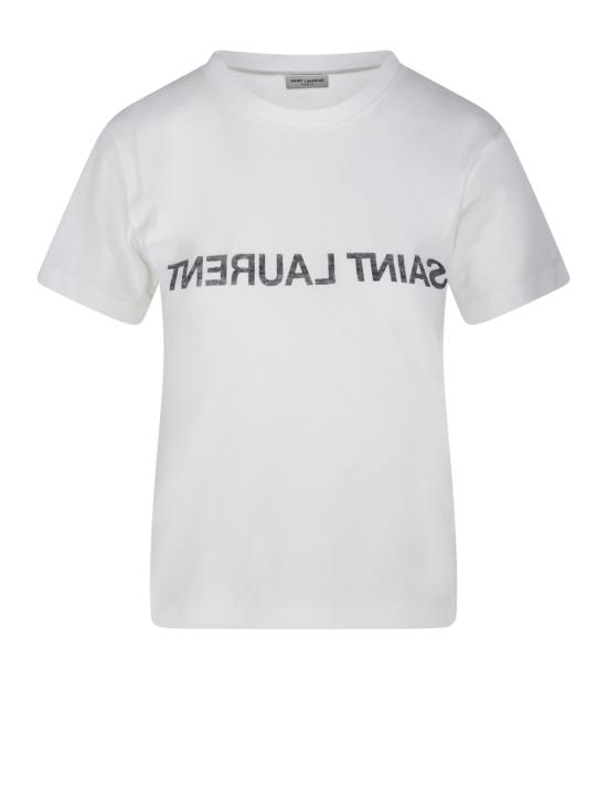 24FW 생로랑 반팔 티셔츠 665234 Y37AW 9744 NATUREL NOIR