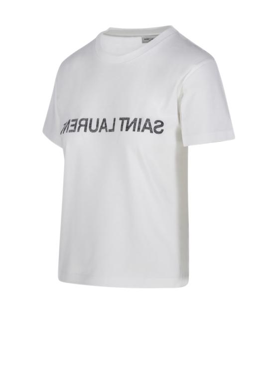 24FW 생로랑 반팔 티셔츠 665234 Y37AW 9744 NATUREL NOIR - SAINT LAURENT