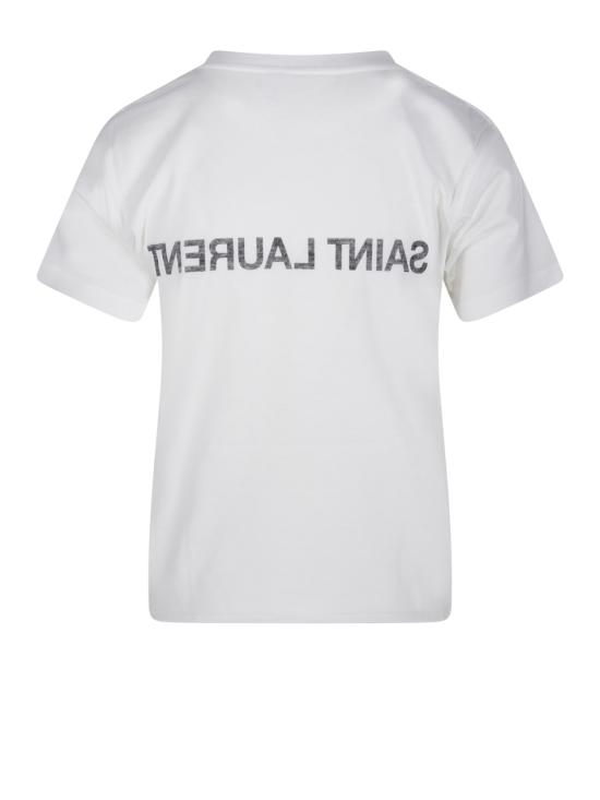 24FW 생로랑 반팔 티셔츠 665234 Y37AW 9744 NATUREL NOIR - SAINT LAURENT