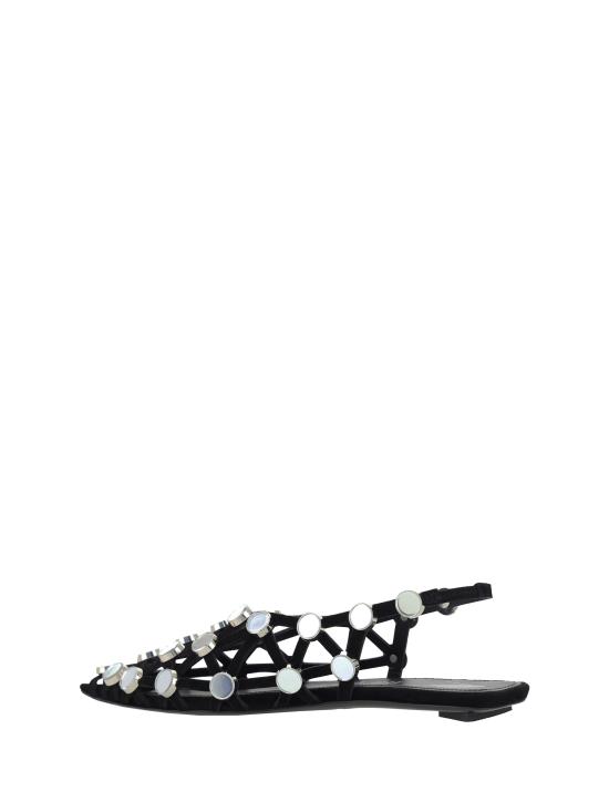 24FW 디 아티코 플랫 슈즈 246WS801L007SR 100 BLACK - THE ATTICO