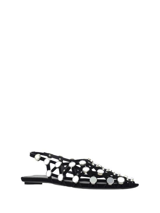 24FW 디 아티코 플랫 슈즈 246WS801L007SR 100 BLACK - THE ATTICO