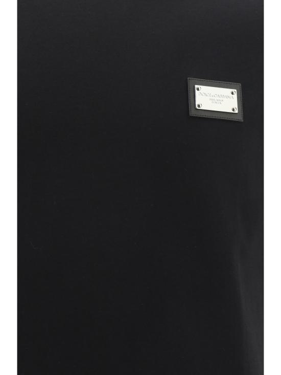 25FW 돌체앤가바나 반팔 티셔츠 G8PT1TG7F2I N0000 BLACK - DOLCE & GABBANA