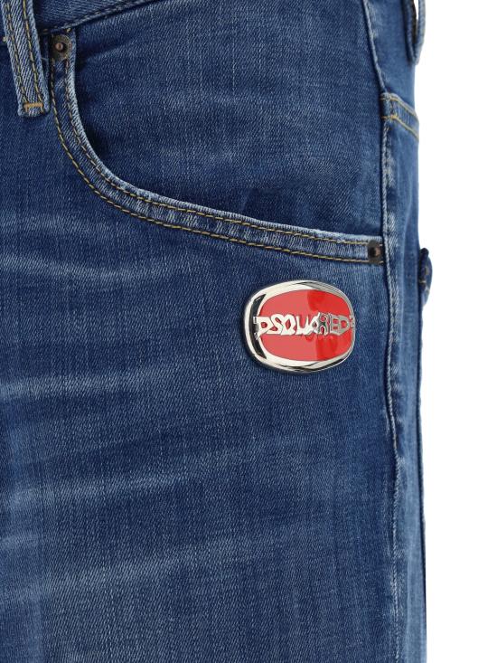  디스퀘어드2 / 남성 레귤러 워시드 데님 팬츠 S74LB1471S30342 470 BLUE BPG - DSQUARED2