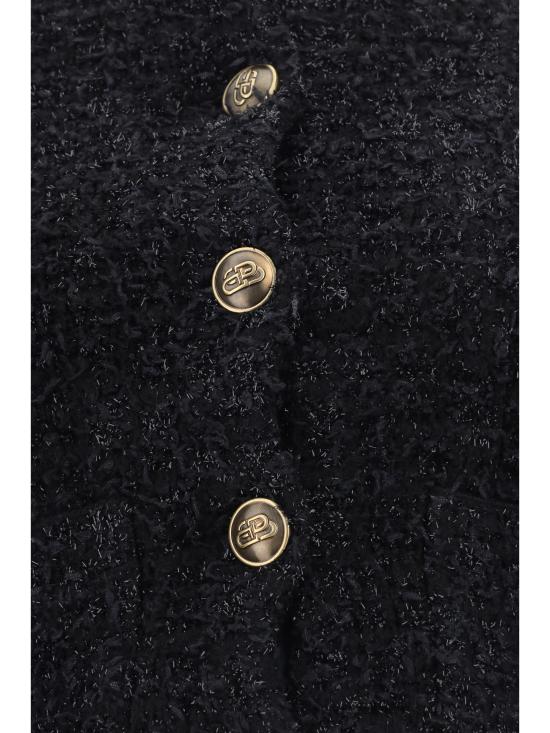 24FW 발렌시아가 가디건 793604T3328 1000 BLACK - BALENCIAGA