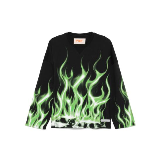 25SS 피디에프 긴팔 티셔츠 DFM54013 TJ101 G0025 BLACK GREEN