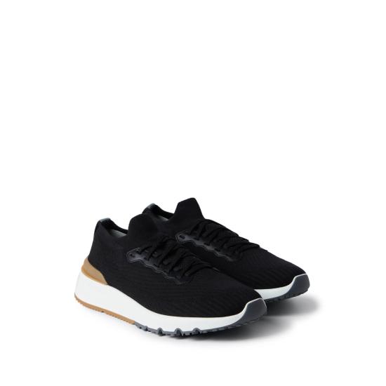 25SS 브루넬로 쿠치넬리 스니커즈 MZUPMBO252 CIK10 BLACK - BRUNELLO CUCINELLI