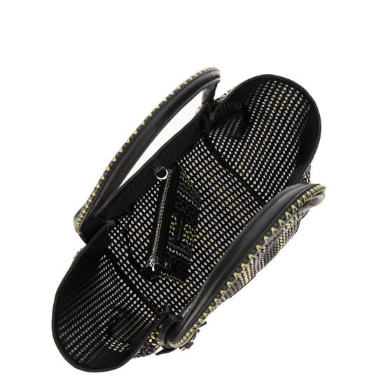  엠포리오 아르마니 가방 여성 블랙 패브릭 & 메쉬 쇼핑백 - EMPORIO ARMANI