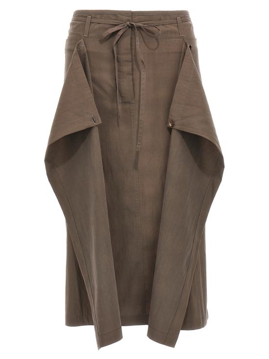 25SS 르메르 미디 스커트 SK1045LF1370BR465 Brown - LEMAIRE