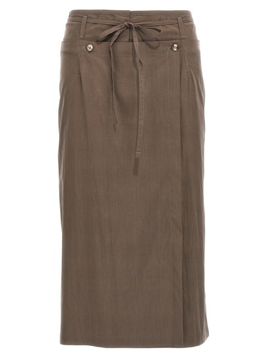 25SS 르메르 미디 스커트 SK1045LF1370BR465 Brown