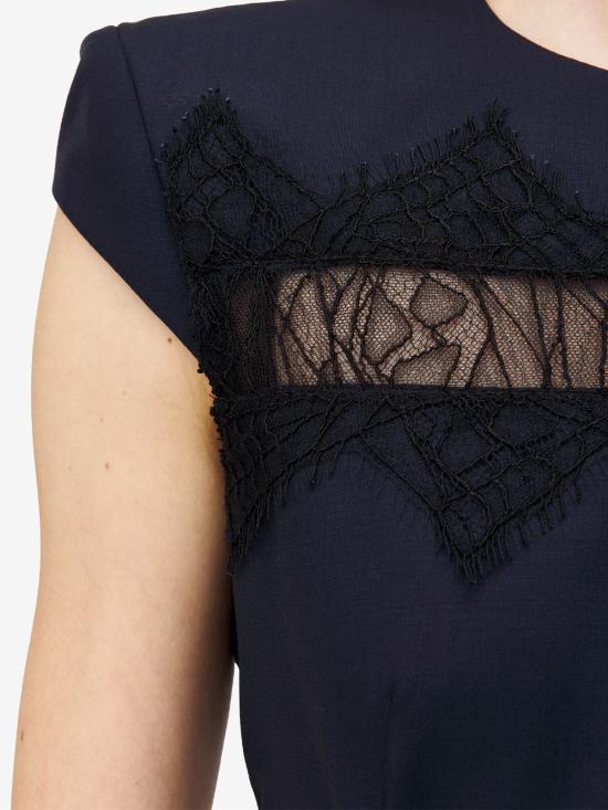 25SS 알렉산더 맥퀸 미디 원피스 830138 QJAEK 4100 NAVY - ALEXANDER MCQUEEN