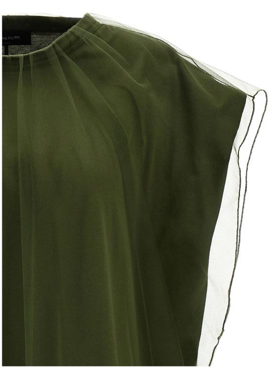 25SS 파비아나 필리피 민소매 티셔츠 JED275F618L3686162 GREEN - FABIANA FILIPPI