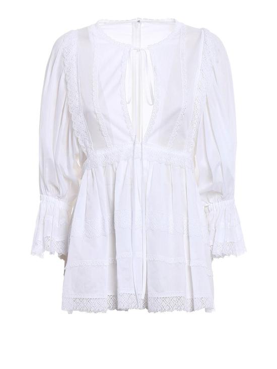  돌체앤가바나 블라우스 F71K6TFU5E3W0800 White