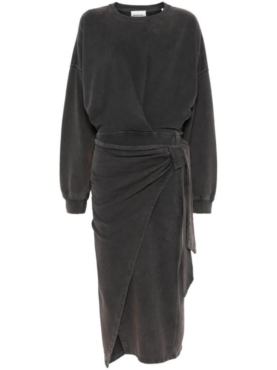 25SS 이자벨마랑에뚜왈 미디 원피스 RO0721FAB1M05E 59038 02FK FADED BLACK Black