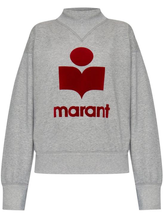 25SS 이자벨마랑에뚜왈 긴팔 티셔츠 SW0003FA A1M07EGYRD Grey red