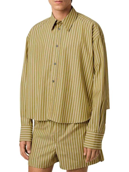  아미 긴팔 셔츠 USH121CO01083744 Green - AMI