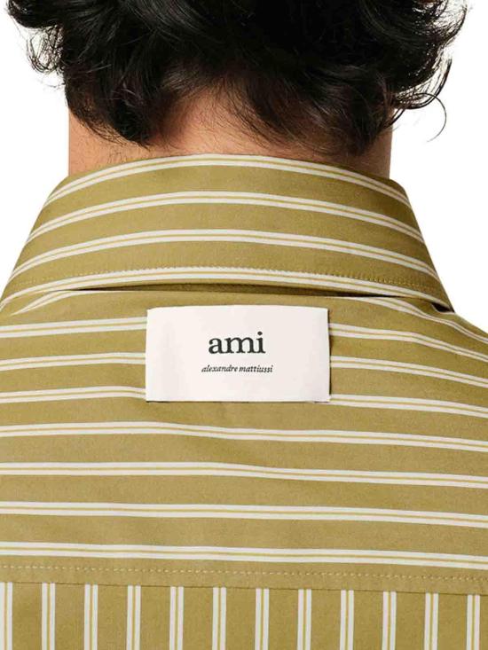  아미 긴팔 셔츠 USH121CO01083744 Green - AMI