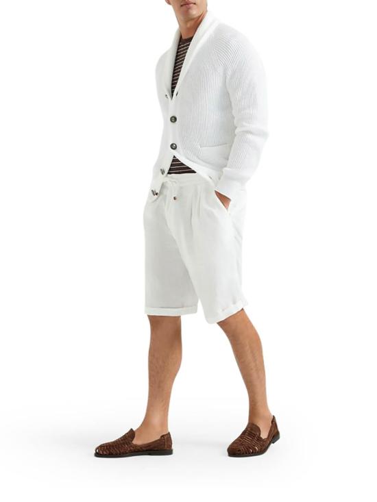 26SS 브루넬로 쿠치넬리 숏팬츠 M243DU0020C2200 White - BRUNELLO CUCINELLI