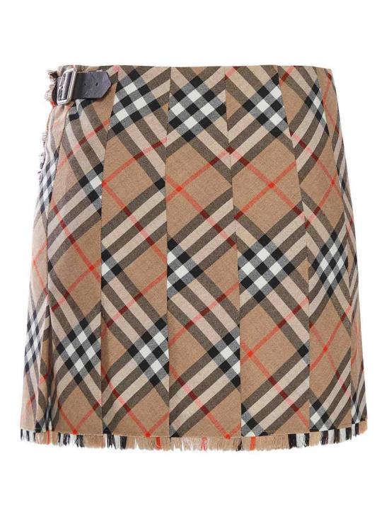  버버리 숏 스커트 8102634 Nude Neutrals - BURBERRY
