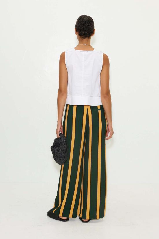  사이먼밀러 팔라초 팬츠 사이먼 밀러 알토 크레이프  펀/머스타드 스트라이프 - SIMONMILLER