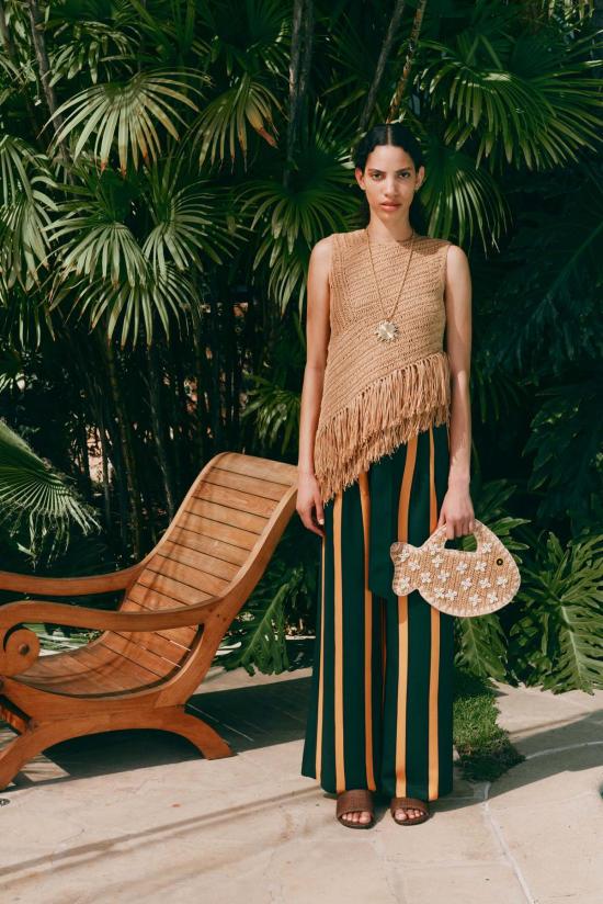  사이먼밀러 팔라초 팬츠 사이먼 밀러 알토 크레이프  펀/머스타드 스트라이프