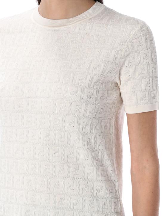 25SS 펜디 반팔 티셔츠 FZXD57AUZR F0ZNM Bianco - FENDI