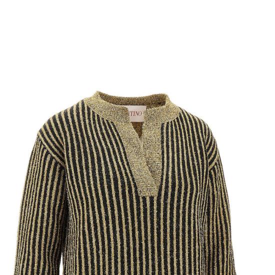  발렌티노 가라바니 니트웨어 VALENTINO 메탈라이즈드 스트라이프 스웨터 여성 멀티컬러 - VALENTINO GARAVANI