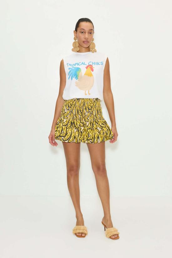  사이먼밀러 민소매 티셔츠 사이먼 밀러 트로피컬 치킨 그래픽 탱크 트로피컬 치킨 그래픽 - SIMONMILLER