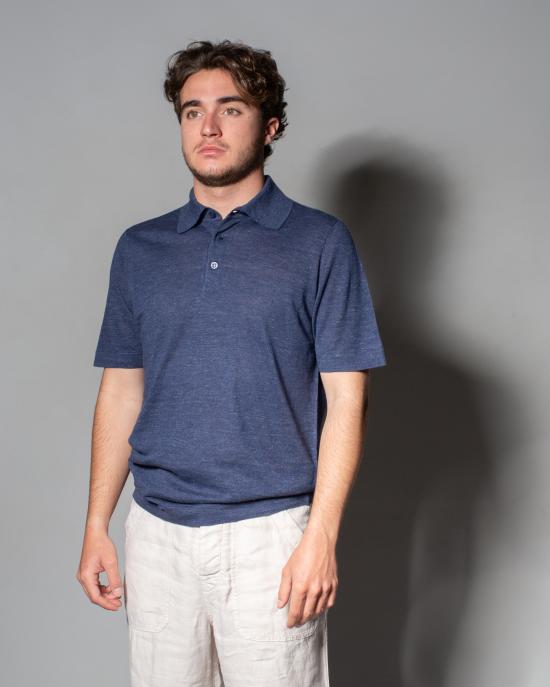 25SS 브루넬로 쿠치넬리 린넨 코튼 니트 폴로 셔츠 M2L00315 C2962 - BRUNELLO CUCINELLI