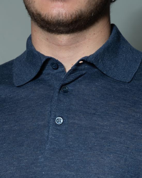 25SS 브루넬로 쿠치넬리 린넨 코튼 니트 폴로 셔츠 M2L00315 C2962 - BRUNELLO CUCINELLI