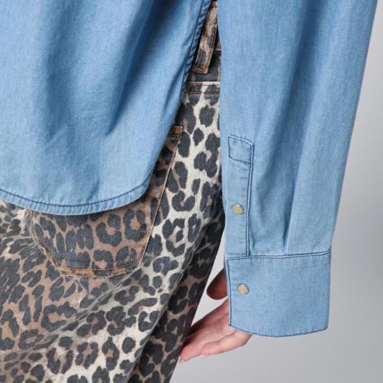  하프보이 셔츠 HFW241WSSL115 Blue - HALFBOY