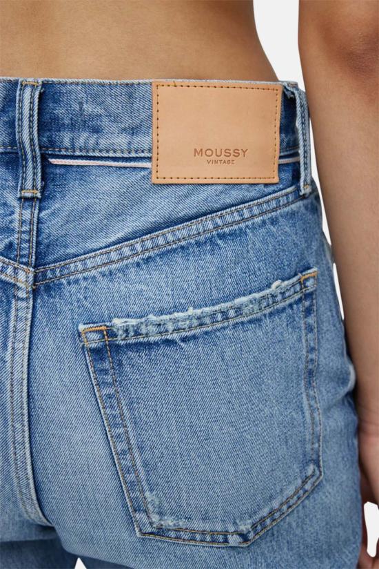  마우지 데님 팬츠 Moussy Clifton 리메이크 플레어 진 블루 - MOUSSY