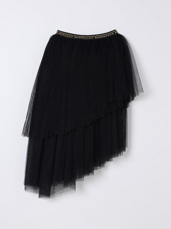 25SS [키즈] 발망 스커트 BW7A11T0002 930OR Black - BALMAIN