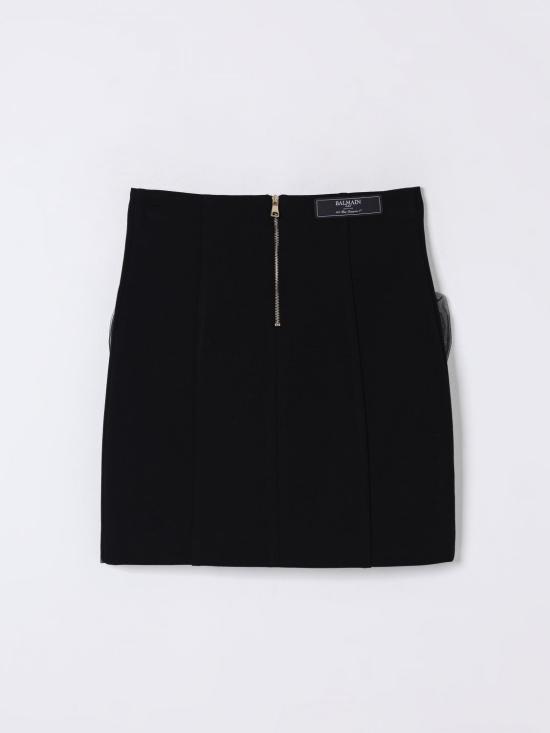 25SS [키즈] 발망 스커트 BW7A91J0371 930 Black - BALMAIN