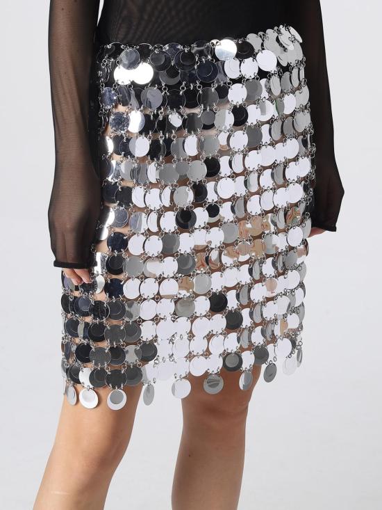 25FW 파코라반 스커트 19EIJU010PS0133 P040 Silver - PACO RABANNE